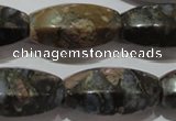 CGE118 15.5 inches 16*30mm rice glaucophane gemstone beads