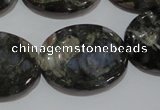 CGE136 15.5 inches 22*30mm oval glaucophane gemstone beads