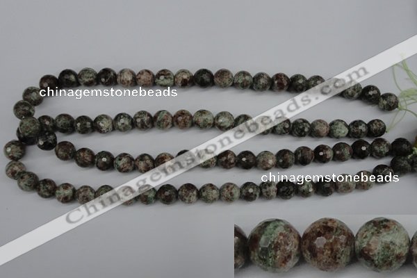 CGG02 15.5 inches 8mm faceted round ghost gemstone beads wholesale