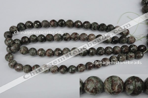 CGG04 15.5 inches 12mm faceted round ghost gemstone beads wholesale