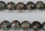 CGG05 15.5 inches 14mm faceted round ghost gemstone beads wholesale