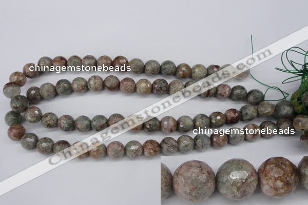 CGG14 15.5 inches 10mm faceted round ghost gemstone beads wholesale