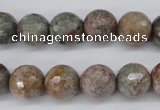 CGG15 15.5 inches 12mm faceted round ghost gemstone beads wholesale