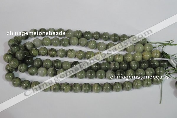 CGH05 15.5 inches 12mm round green hair stone beads wholesale