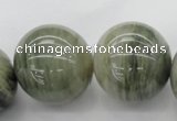 CGH10 15.5 inches 25mm round green hair stone beads wholesale