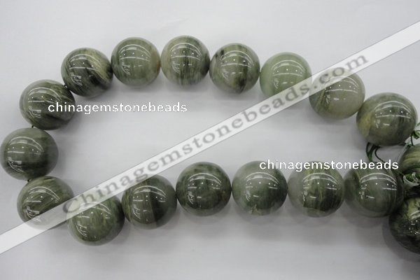 CGH10 15.5 inches 25mm round green hair stone beads wholesale