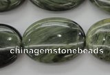 CGH48 15.5 inches 22*30mm oval green hair stone beads wholesale