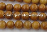 CGJ302 15.5 inches 8mm round goldstone jade beads wholesale