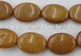 CGJ314 15.5 inches 13*18mm oval goldstone jade beads wholesale