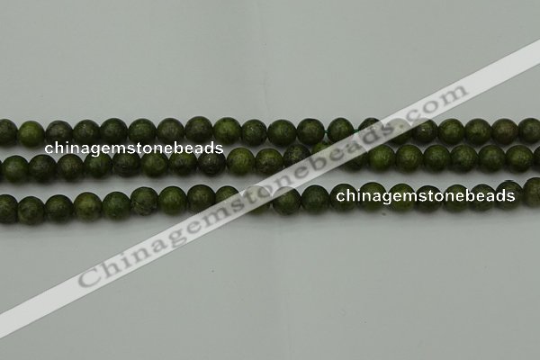 CGJ450 15.5 inches 4mm round green jasper beads wholesale