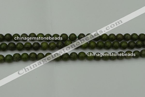 CGJ452 15.5 inches 8mm round green jasper beads wholesale