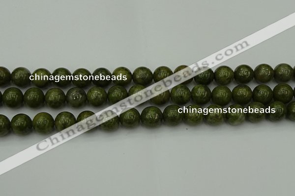 CGJ454 15.5 inches 12mm round green jasper beads wholesale