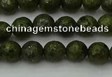 CGJ461 15.5 inches 6mm faceted round green jasper beads wholesale