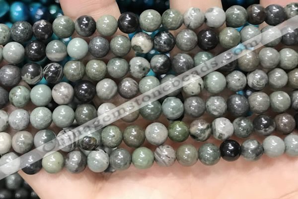 CGJ511 15.5 inches 6mm round green forst jasper beads wholesale