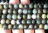 CGJ522 15 inches 8mm round Xinjiang green jade beads wholesale