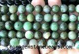 CGJ523 15 inches 10mm round Xinjiang green jade beads wholesale