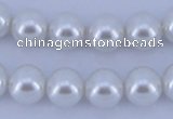 CGL01 10PCS 16 inches 4mm round dyed glass pearl beads wholesale