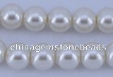 CGL11 10PCS 16 inches 4mm round dyed glass pearl beads wholesale