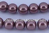 CGL124 10PCS 16 inches 8mm round dyed glass pearl beads wholesale