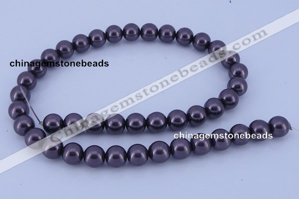 CGL132 10PCS 16 inches 4mm round dyed glass pearl beads wholesale