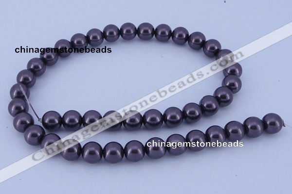 CGL133 10PCS 16 inches 6mm round dyed glass pearl beads wholesale