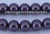 CGL137 5PCS 16 inches 14mm round dyed glass pearl beads wholesale