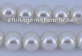 CGL14 10PCS 16 inches 8mm round dyed glass pearl beads wholesale