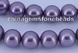 CGL143 10PCS 16 inches 6mm round dyed glass pearl beads wholesale