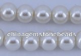 CGL15 5PCS 16 inches 10mm round dyed glass pearl beads wholesale