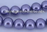 CGL154 10PCS 16 inches 8mm round dyed glass pearl beads wholesale