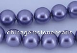 CGL155 5PCS 16 inches 10mm round dyed glass pearl beads wholesale