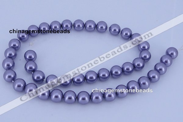 CGL156 5PCS 16 inches 12mm round dyed glass pearl beads wholesale