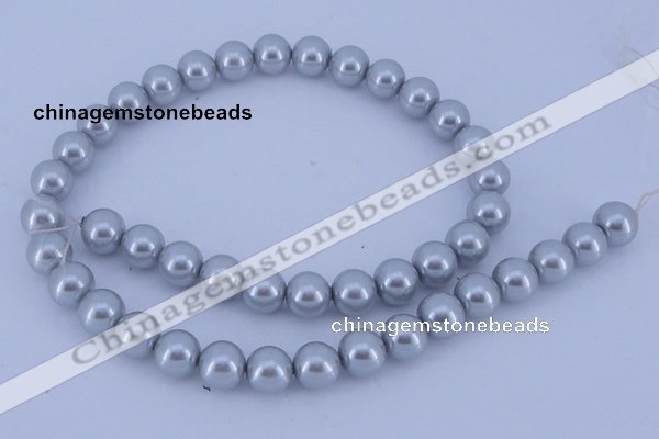 CGL162 10PCS 16 inches 4mm round dyed glass pearl beads wholesale