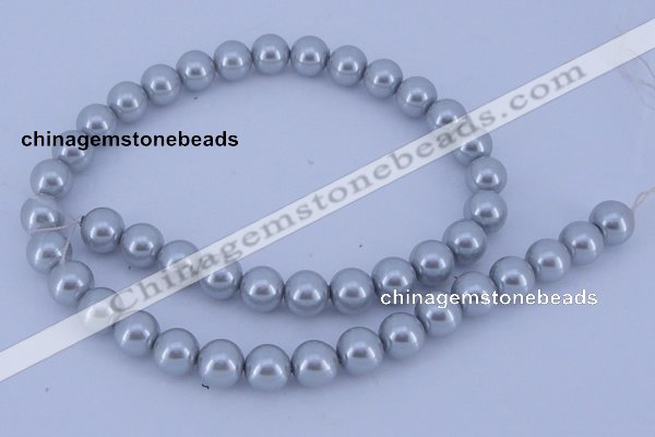 CGL163 10PCS 16 inches 6mm round dyed glass pearl beads wholesale