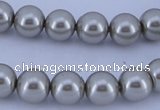 CGL172 10PCS 16 inches 4mm round dyed glass pearl beads wholesale