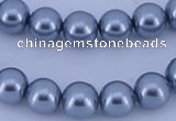 CGL182 10PCS 16 inches 4mm round dyed glass pearl beads wholesale