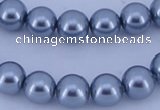 CGL186 5PCS 16 inches 12mm round dyed glass pearl beads wholesale