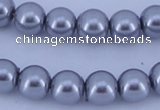 CGL192 10PCS 16 inches 4mm round dyed glass pearl beads wholesale