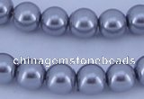 CGL194 10PCS 16 inches 8mm round dyed glass pearl beads wholesale