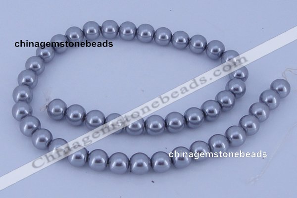 CGL194 10PCS 16 inches 8mm round dyed glass pearl beads wholesale