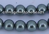 CGL213 10PCS 16 inches 6mm round dyed glass pearl beads wholesale