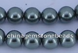 CGL214 10PCS 16 inches 8mm round dyed glass pearl beads wholesale