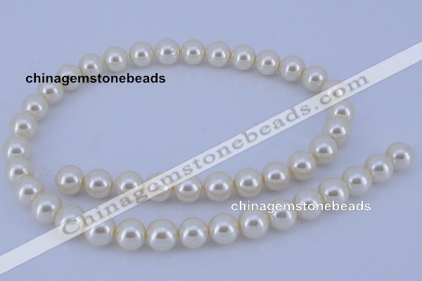 CGL22 10PCS 16 inches 4mm round dyed glass pearl beads wholesale