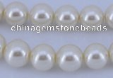 CGL23 10PCS 16 inches 6mm round dyed glass pearl beads wholesale