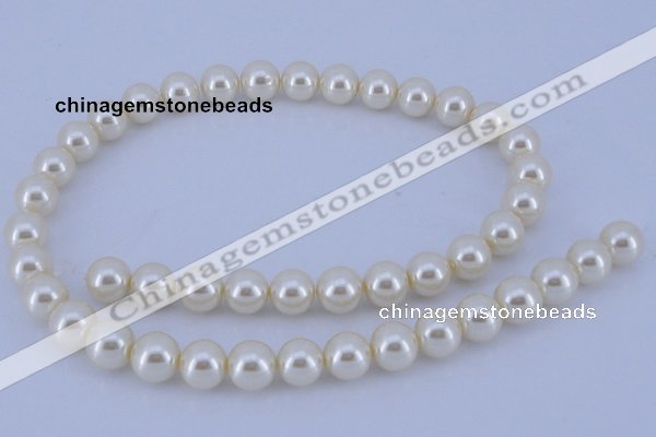 CGL23 10PCS 16 inches 6mm round dyed glass pearl beads wholesale