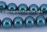 CGL242 10PCS 16 inches 4mm round dyed glass pearl beads wholesale