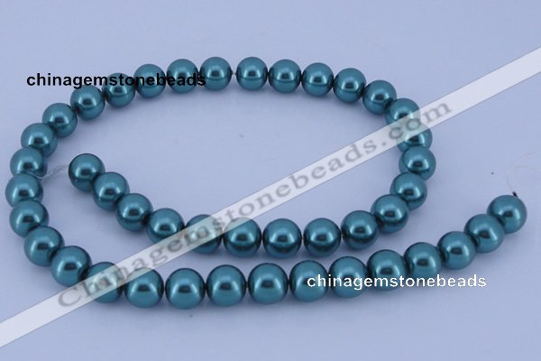 CGL243 10PCS 16 inches 6mm round dyed glass pearl beads wholesale