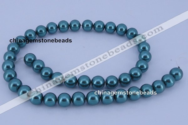 CGL245 5PCS 16 inches 10mm round dyed glass pearl beads wholesale