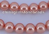 CGL293 10PCS 16 inches 6mm round dyed glass pearl beads wholesale