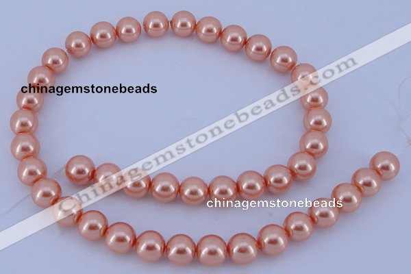 CGL293 10PCS 16 inches 6mm round dyed glass pearl beads wholesale